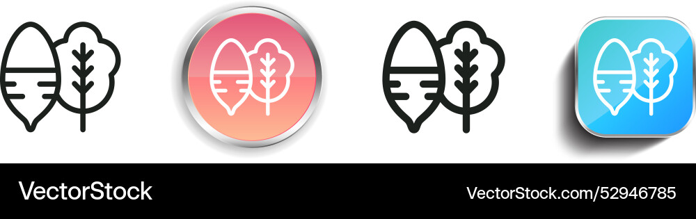 Complex icon thin linear regular and button style vector image