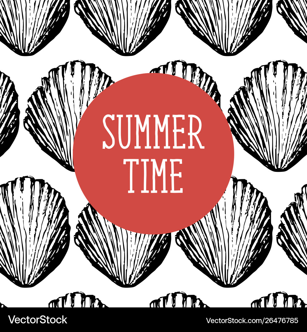 Crab sketch seamless pattern Crab sketch seamless pattern vector image