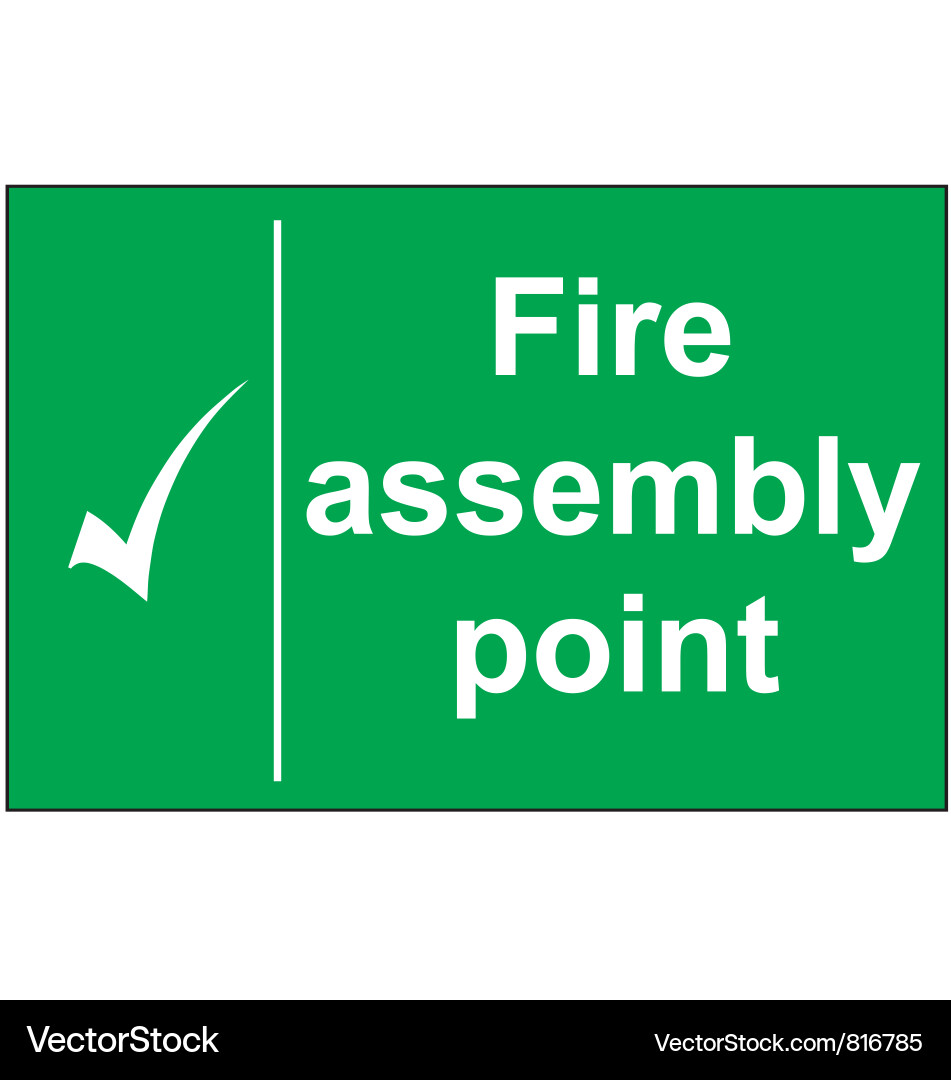 Fire assembly point sign Royalty Free Vector Image fire-assembly-point-sign-royalty-free-vector-image