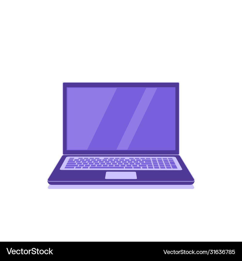 Laptop with login and password form page on screen vector image