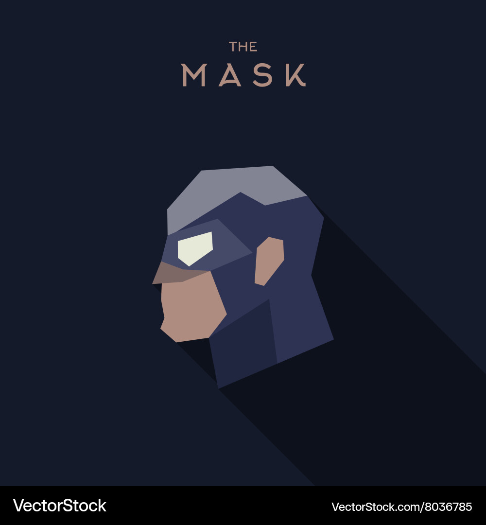 Mask hero flat style abstraction graphics Vector Image