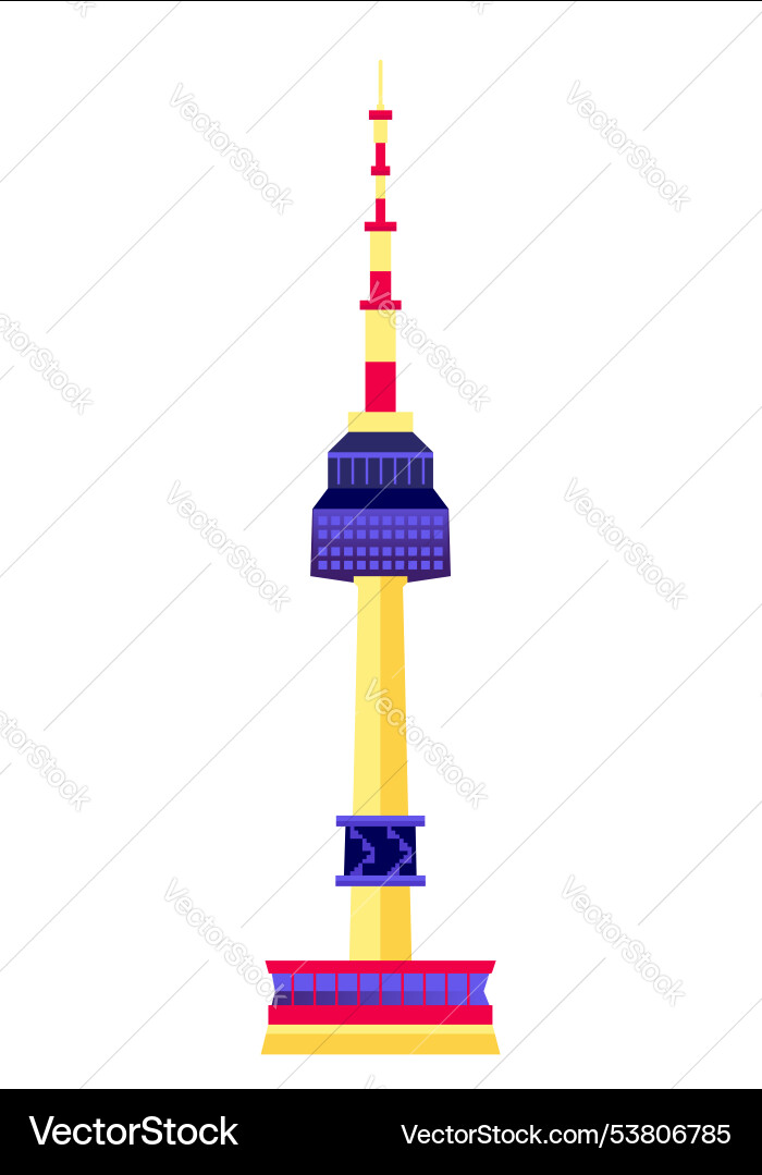 Seoul TV-Turm - moderne Wohnung Design Stil Single Seoul TV-Turm - moderne Wohnung Design Stil Single vektorbild