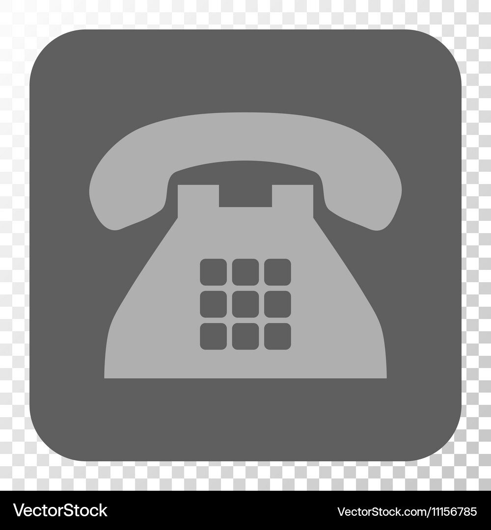 Tone phone rounded square button Vector Image