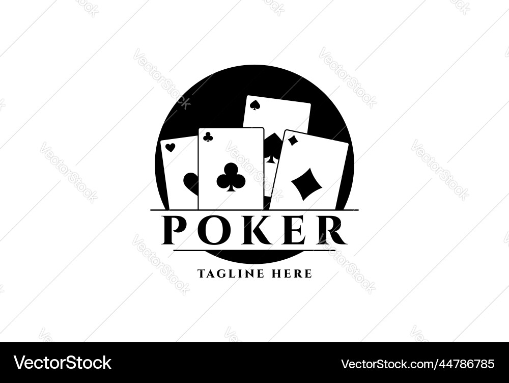 Vintage Poker Spielkarte für Glücksspiel Sportwette Vintage Poker Spielkarte für Glücksspiel Sportwette vektorbild