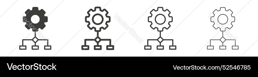 Workflow icon set on white background Workflow icon set on white background vector image