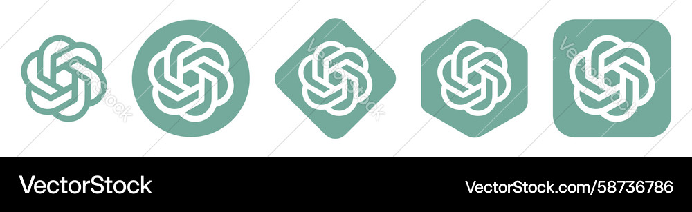 Chatgpt logo icon set with png and formats Chatgpt logo icon set with png and formats Vector Image