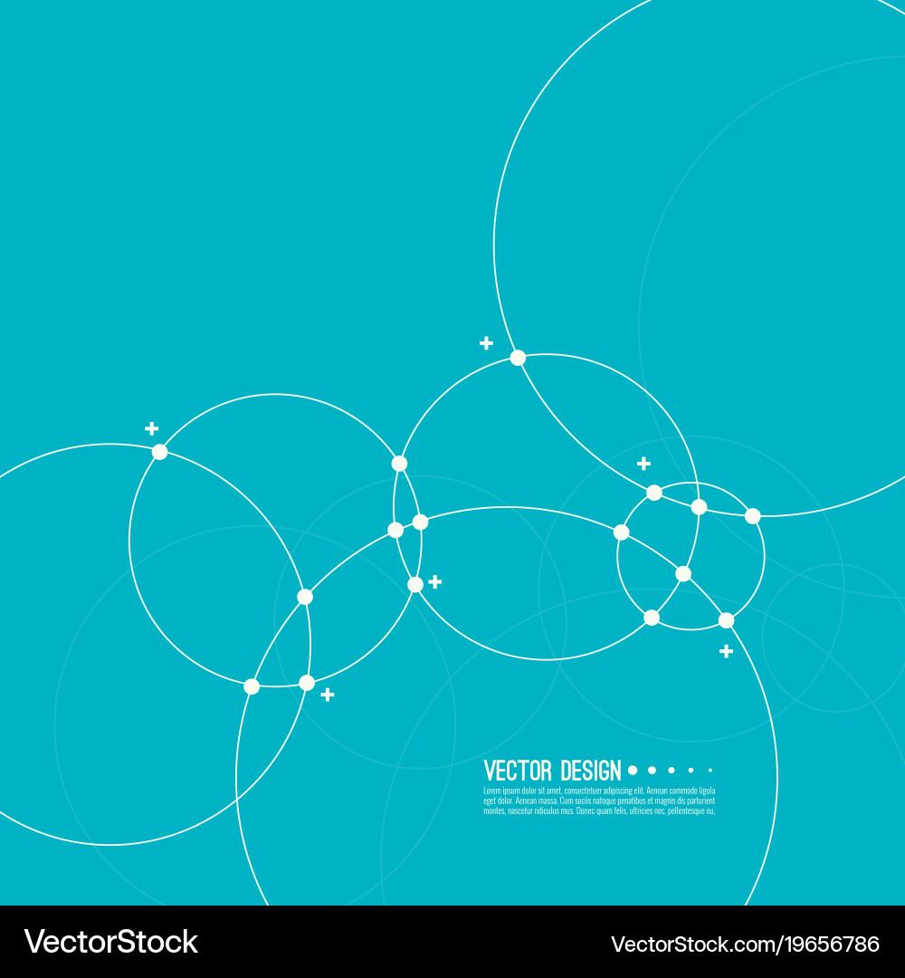 Connected Nodes - Abstract Background Vector Image