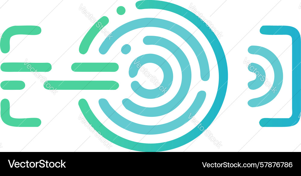 Digital target scan icon design generative ai Vector Image