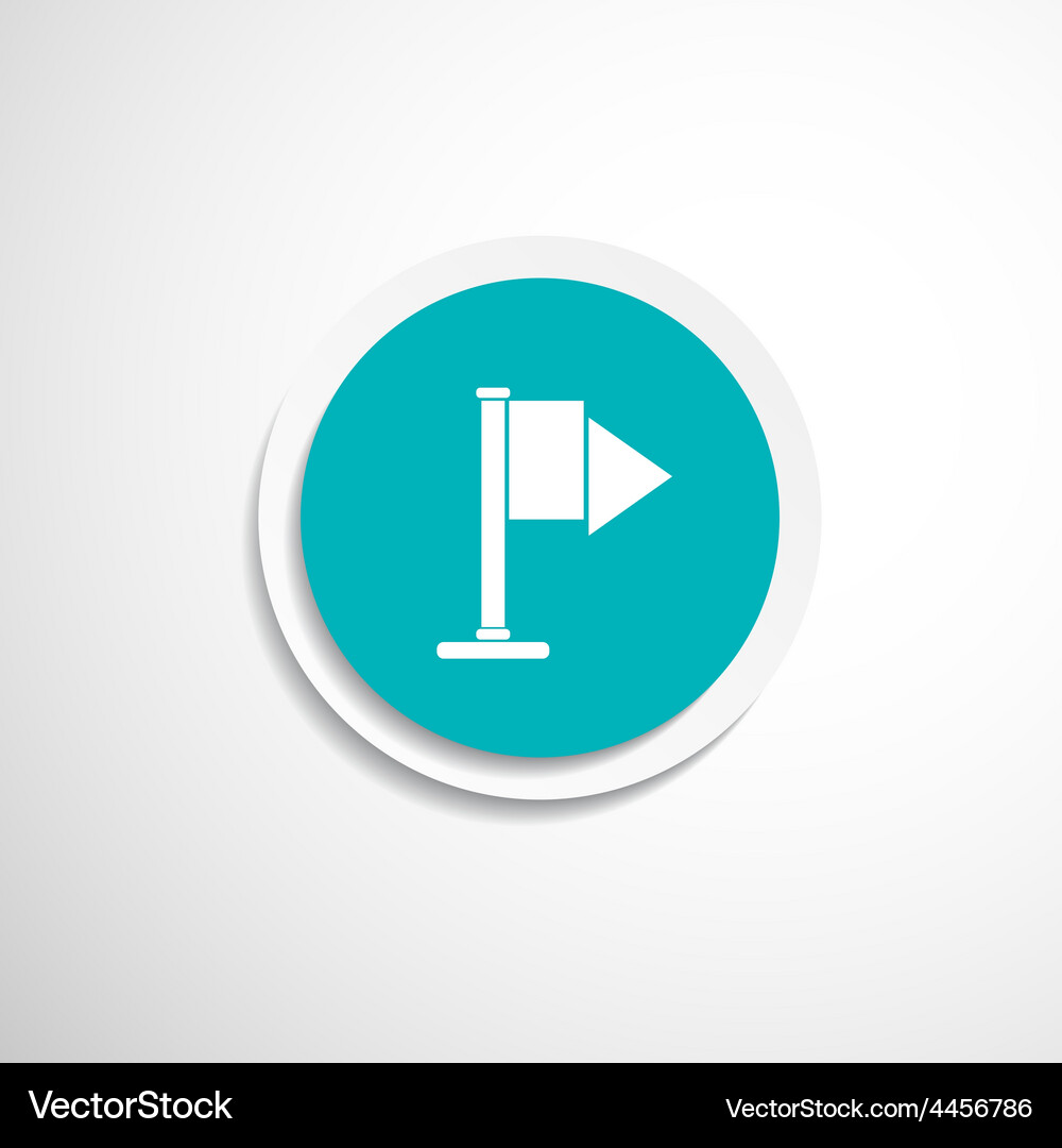 Flag icon mark map sign symbol element Vector Image
