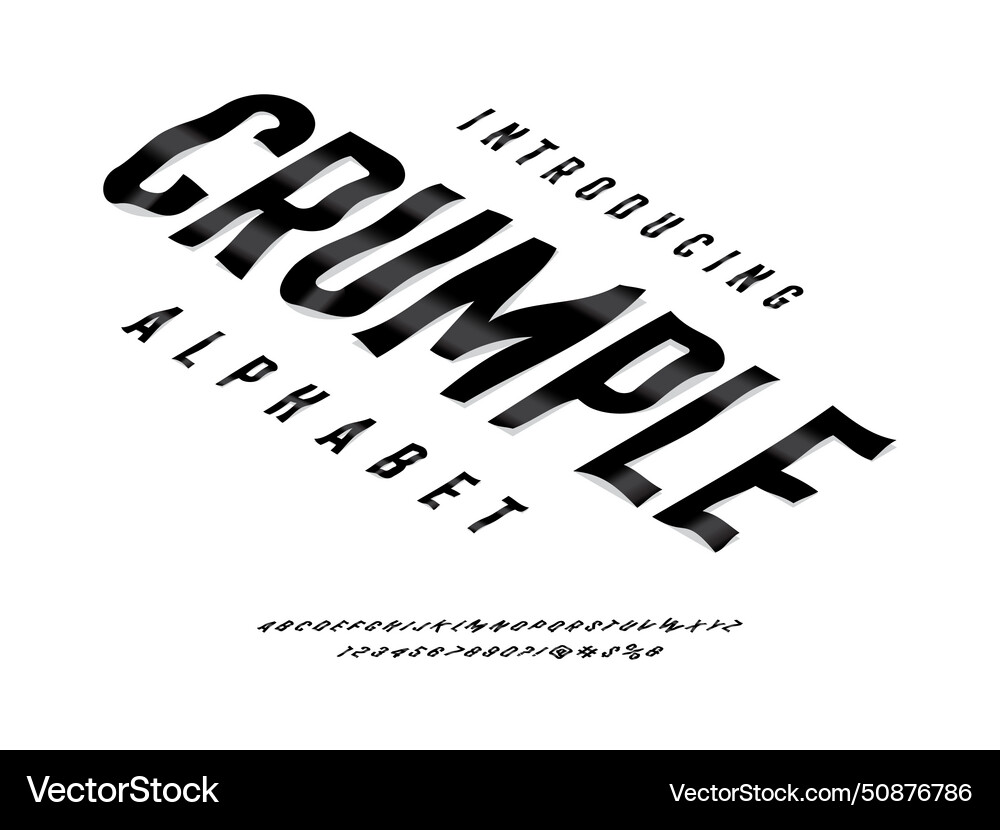 Paper font Vector Image
