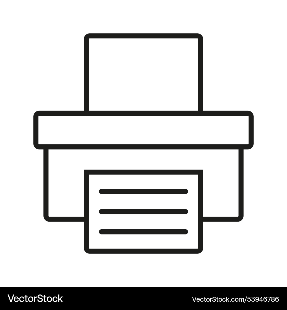 Printer line icon editable stroke Royalty Free Vector Image