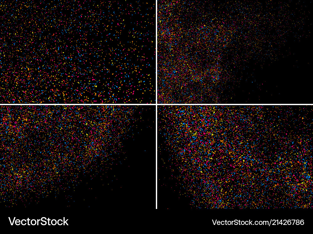 Set design element colorful explosion of confetti Set design element colorful explosion of confetti vector image