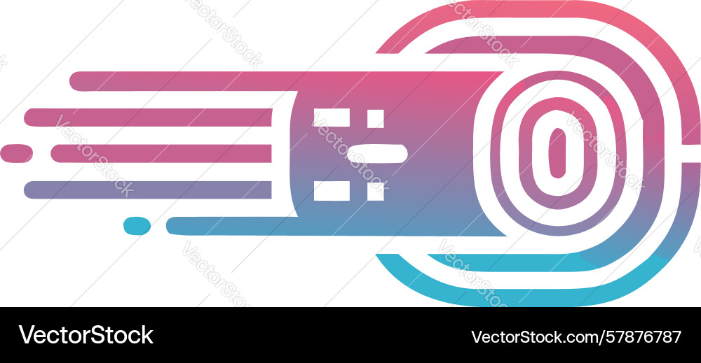 Biometric fingerprint scan design generative ai Vector Image