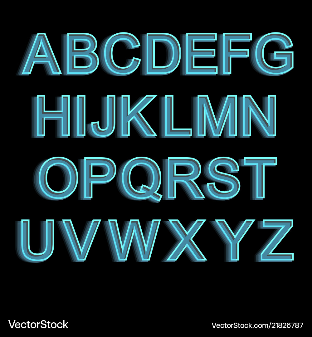 Colored alphabet set vector image