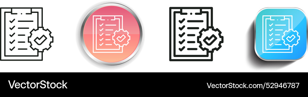 Compliant icon thin linear regular and button Vector Image