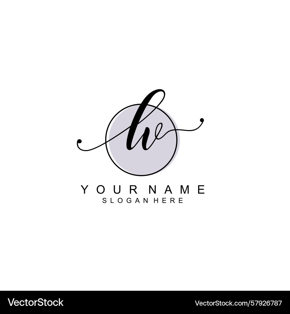 Handwriting logo concepts with initial lv Handwriting logo concepts with initial lv Vector Image