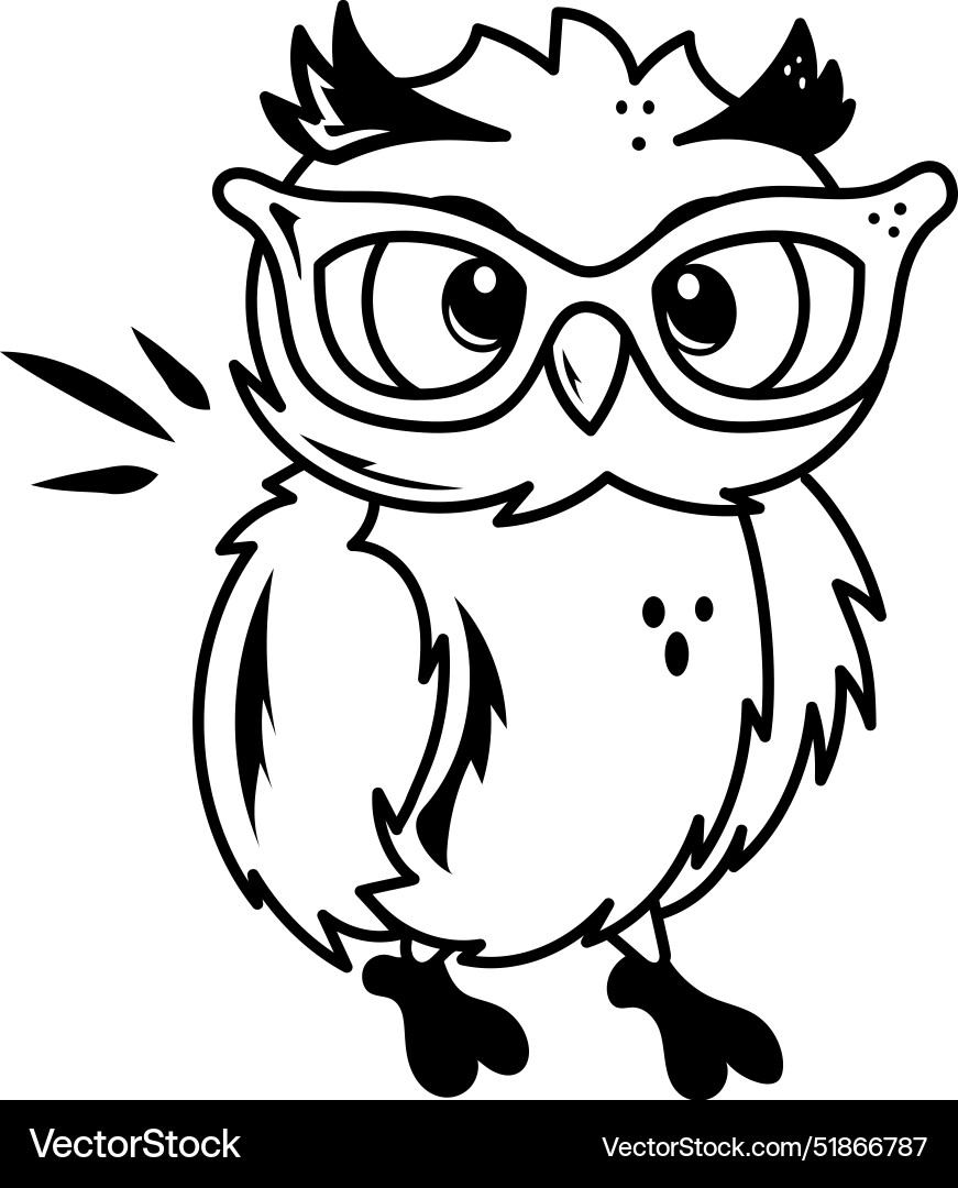Owl glasses Royalty Free Vector Image - VectorStock