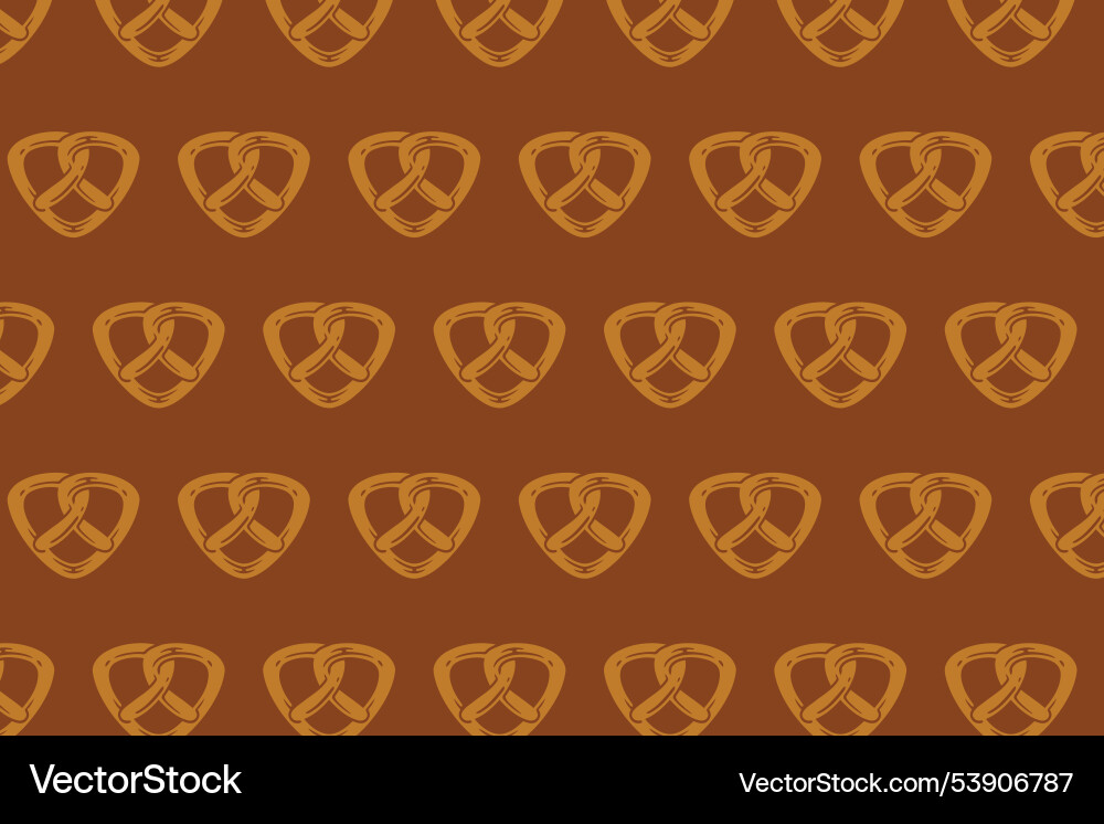 Pretzel triangle shape filled pattern background Pretzel triangle shape filled pattern background vector image