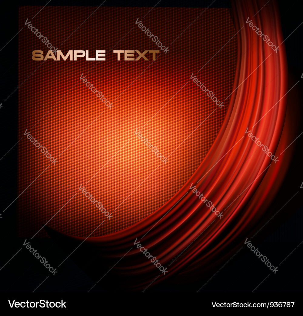 Red Neon Curves Abstract Background Vector Image
