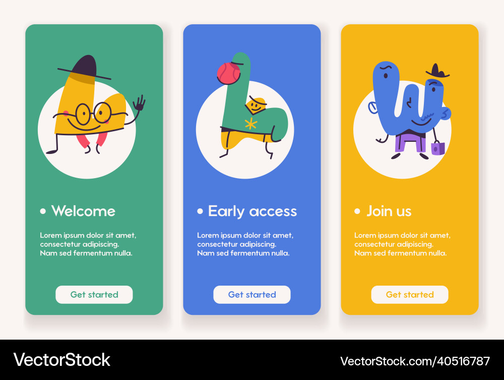 Template design for mobile app page Template design for mobile app page vector image