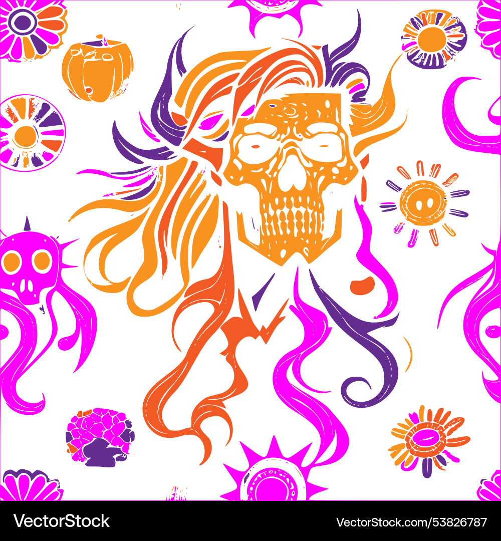 Zombie abstract pattern seamless Vector Image