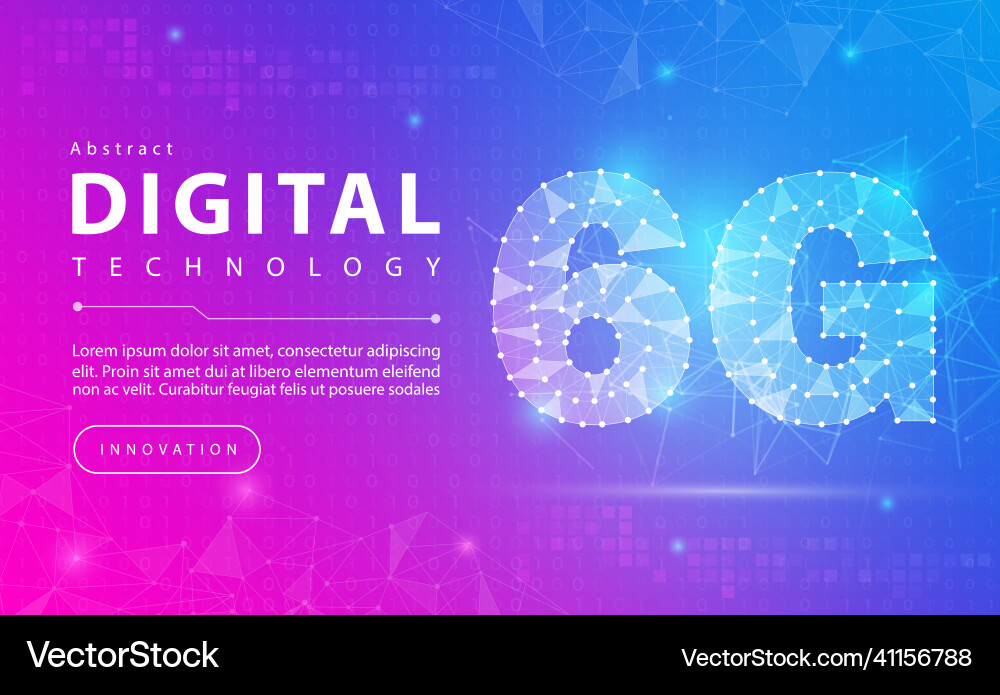 6g network wireless internet wi-fi connection tech 6g network wireless internet wi-fi connection tech vector image