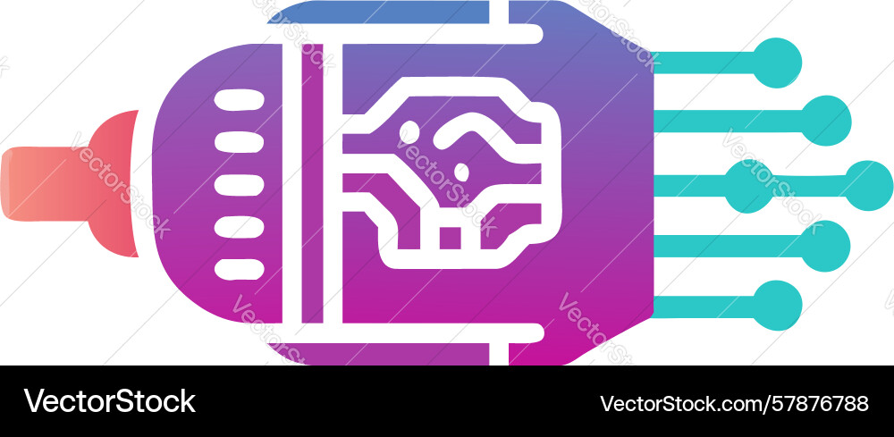 Advanced Prozessor Datenfluss Design generative ai Vektorbild