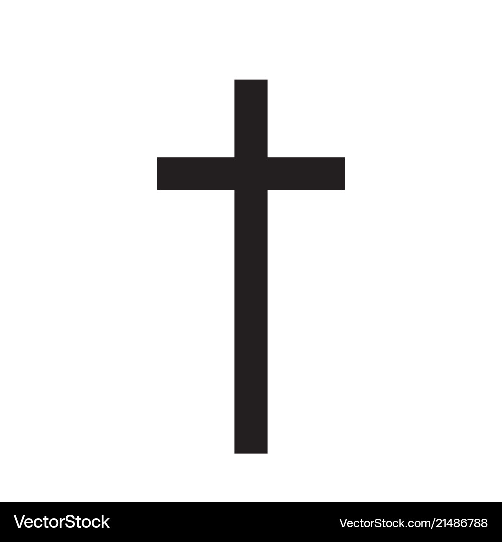 Christian Cross Icon – Royalty-Free Vector | VectorStock, image size:1000x1080