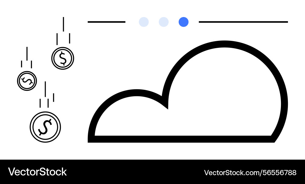Cloud computing with revenue growth concept Cloud computing with revenue growth concept vector image