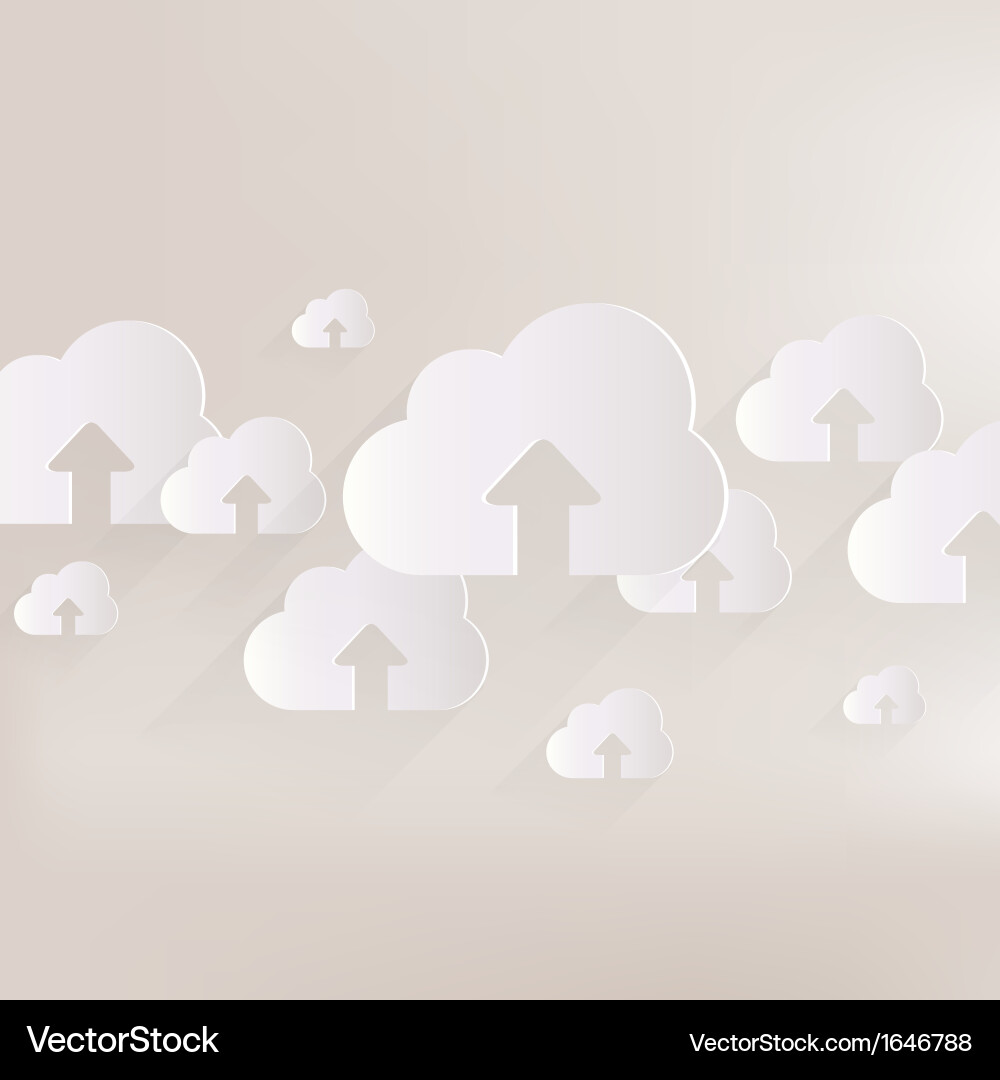 Cloud upload application web icon vector image