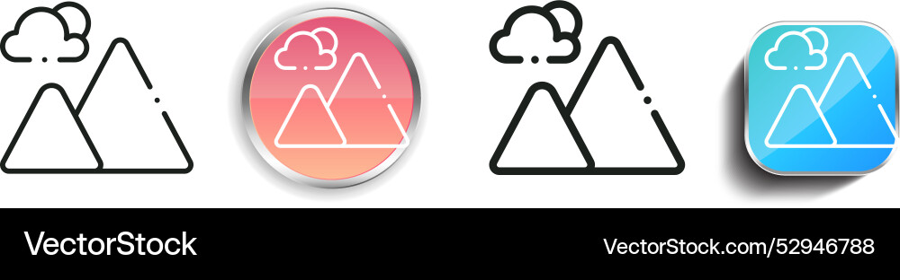 Composition icon thin linear regular and button vector image