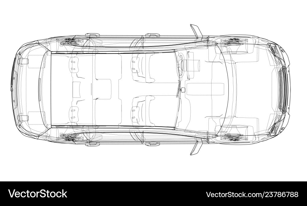 Concept car rendering of 3d Vector Image