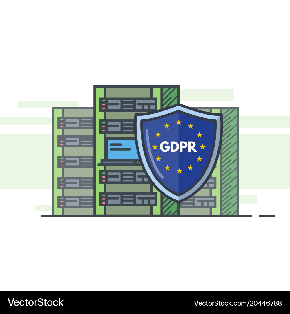 GDPR Server Security vector image