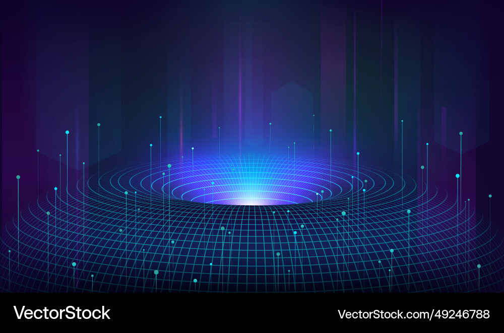 High-Speed Data Flow Network vector image