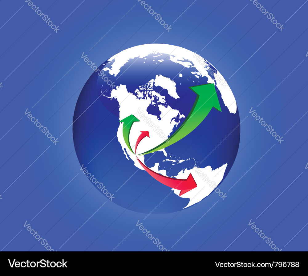 Migration Flow - Central America Vector Image