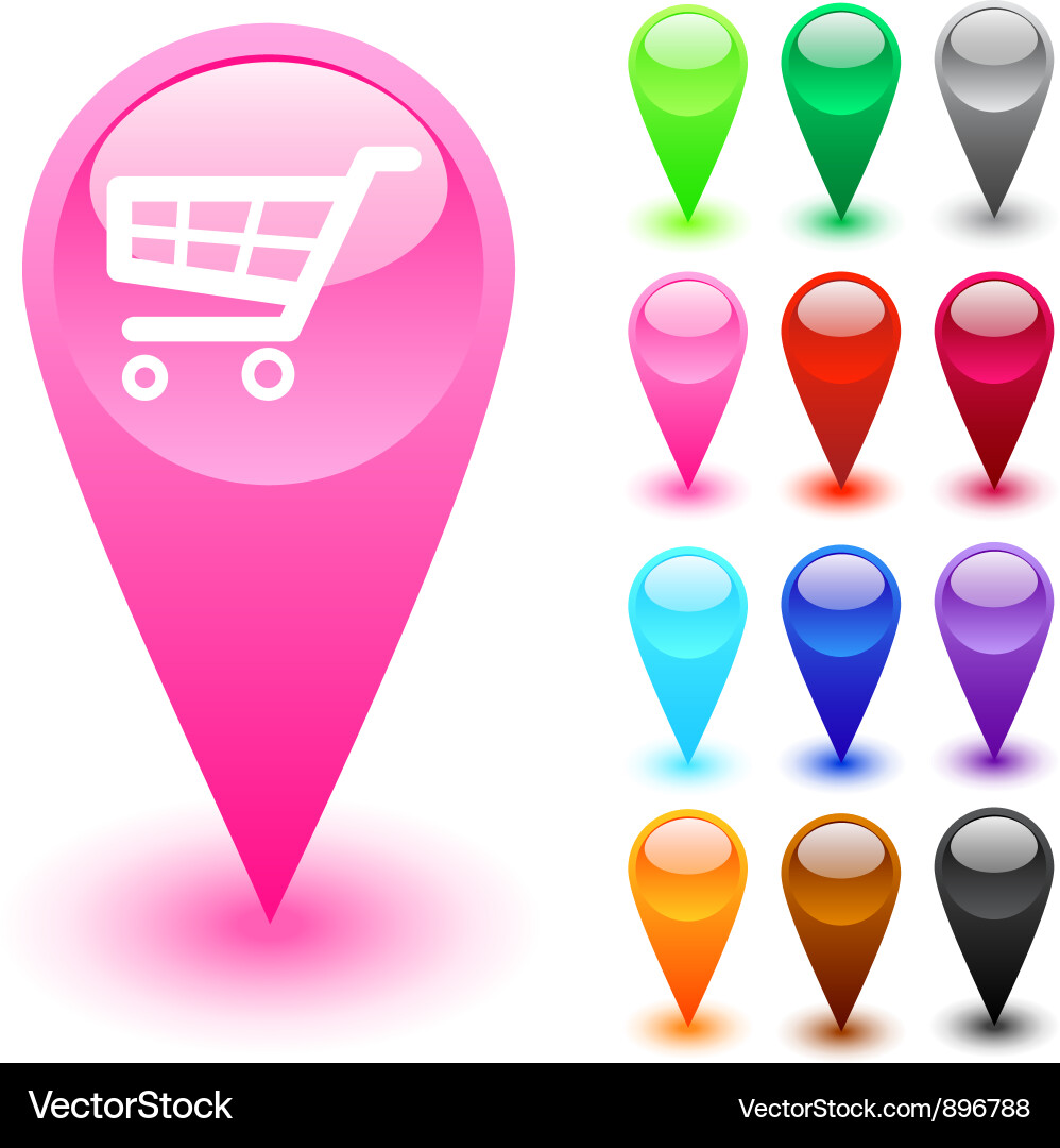 Shopping cart button Vector Image
