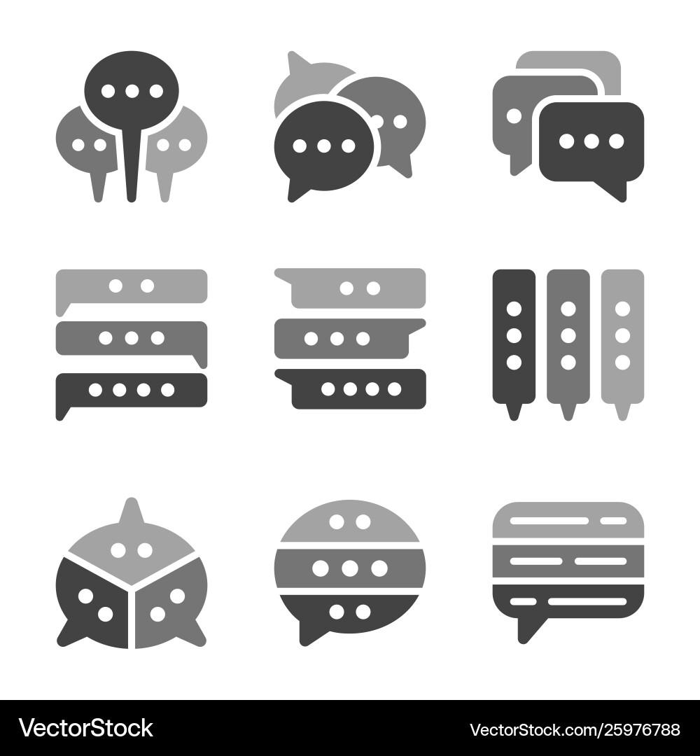 Speech bubble icon set Speech bubble icon set vector image