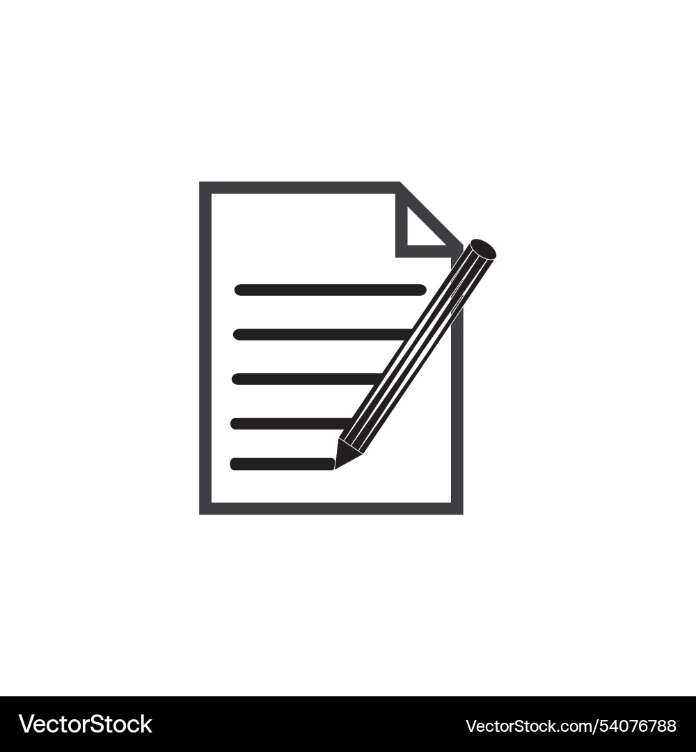 Write document user interface outline icon logo Vector Image