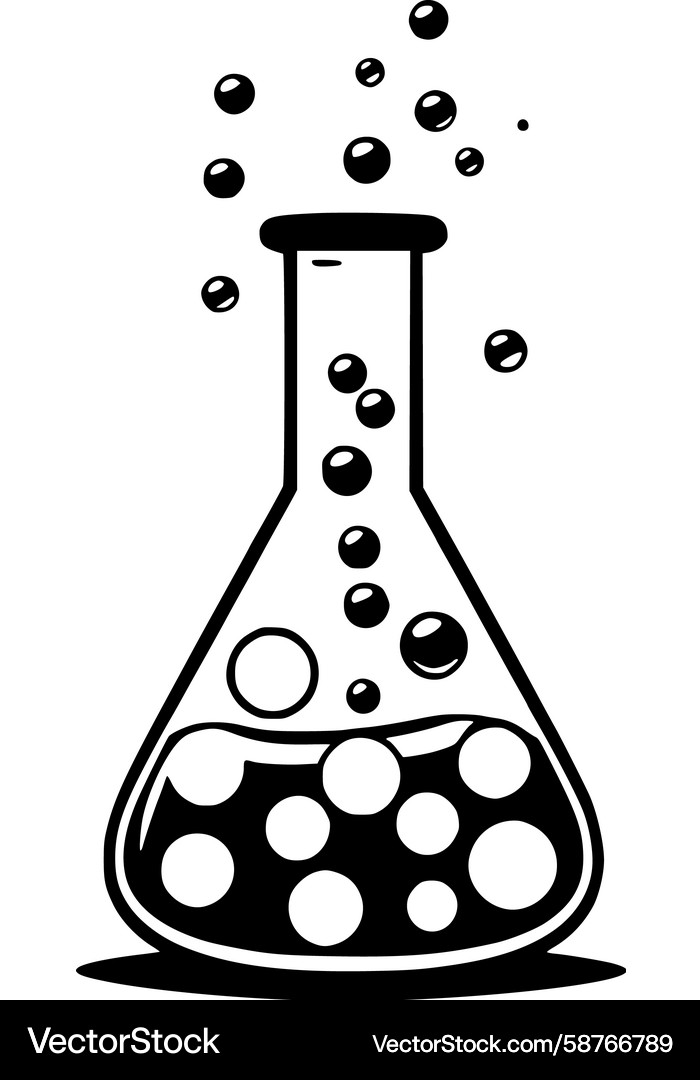 Bubbling Erlenmeyer Flask Vector Image