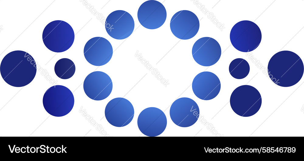 Concentric Radial Dots Pattern Vector Image