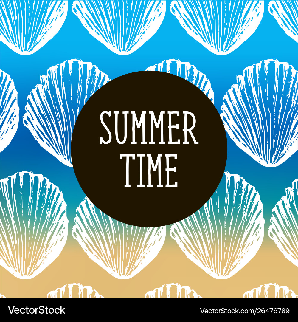 Crab sketch seamless pattern Vector Image