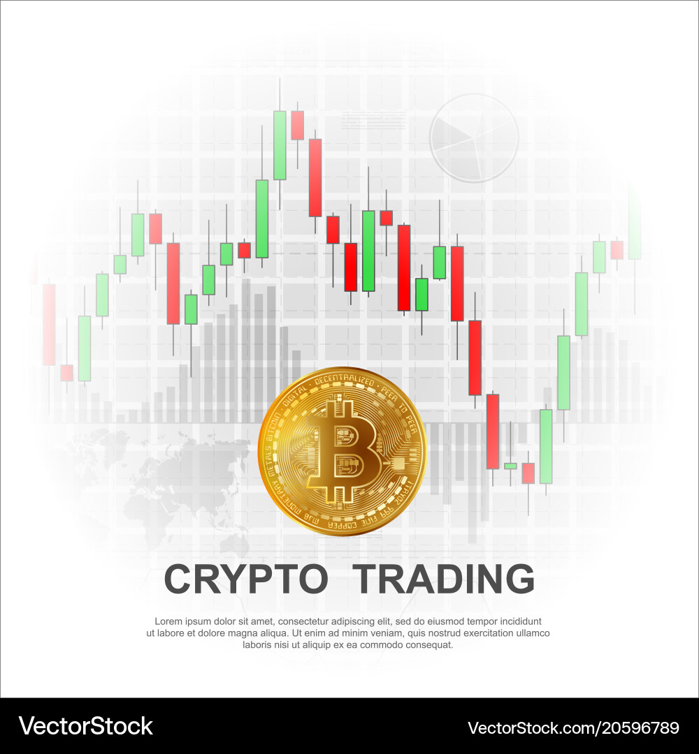 Cryptocurrency Market Charts Background – Royalty-Free Vector | VectorStock