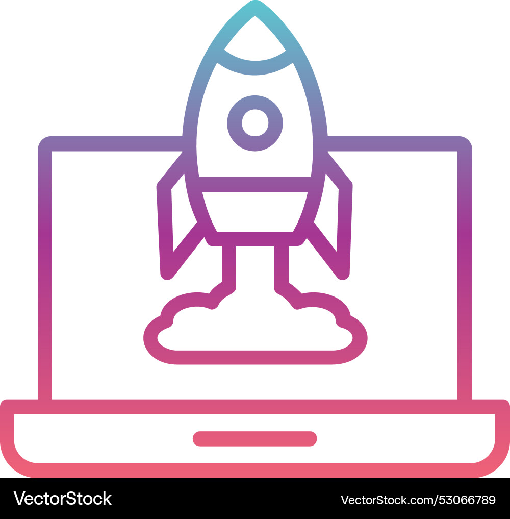 Startup line gradient design Vector Image
