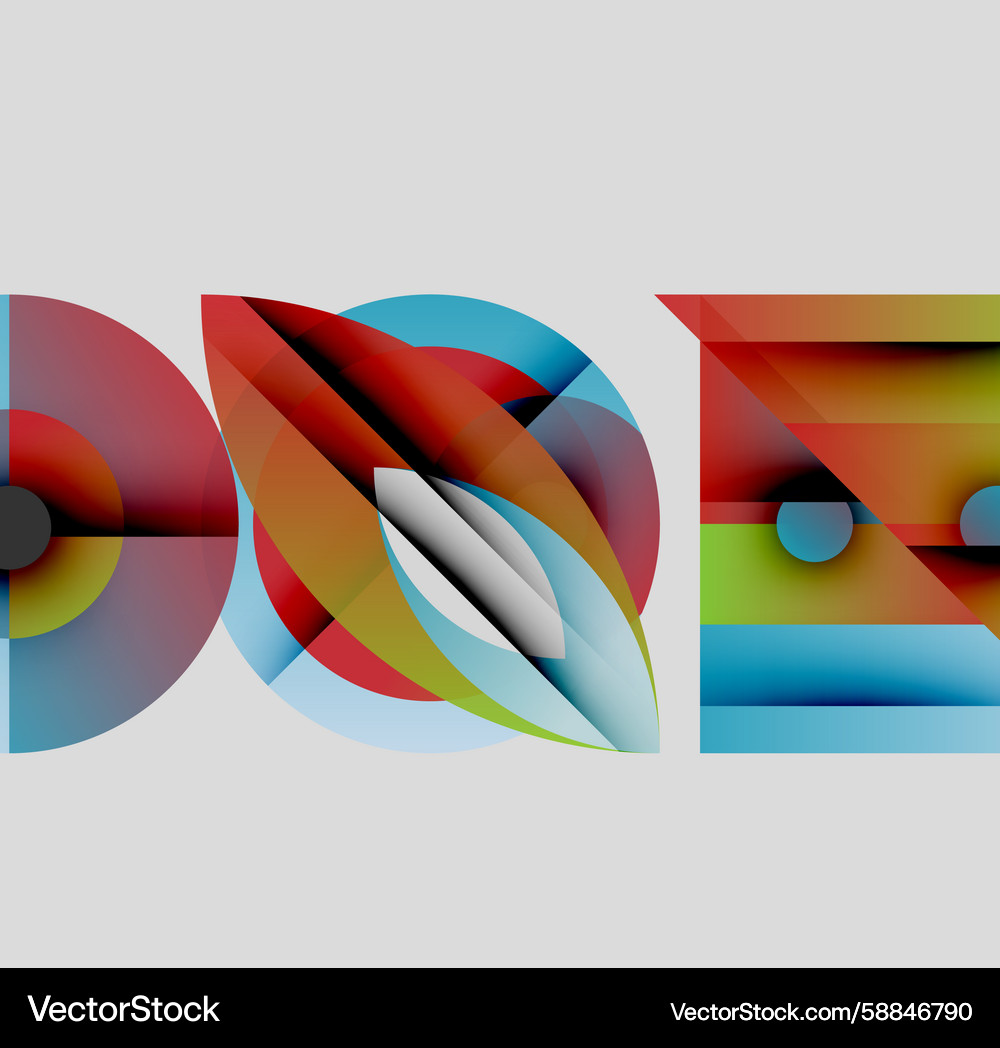 Abstract Geometric Shapes Vector Image