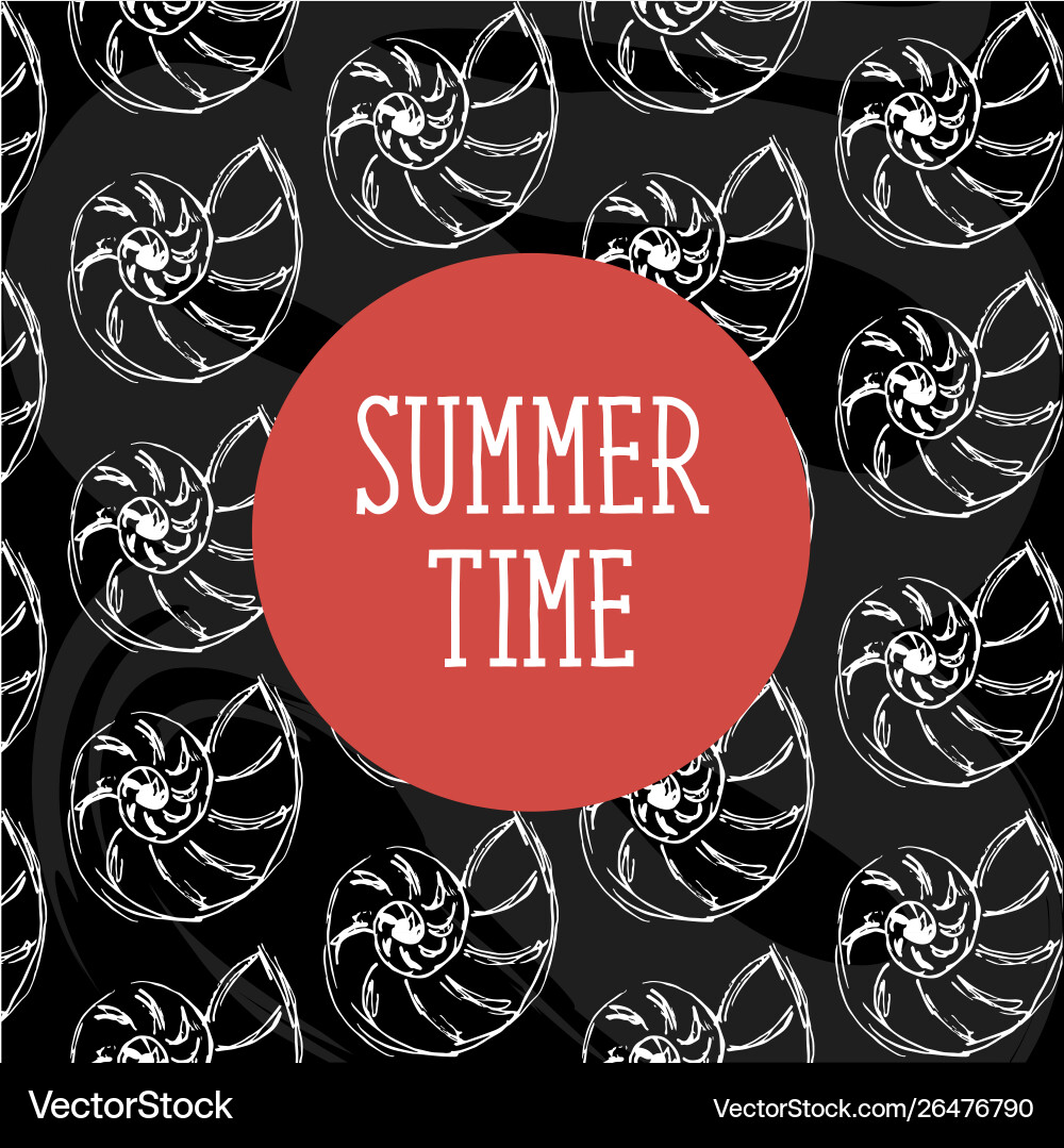 Crab sketch seamless pattern Crab sketch seamless pattern vector image