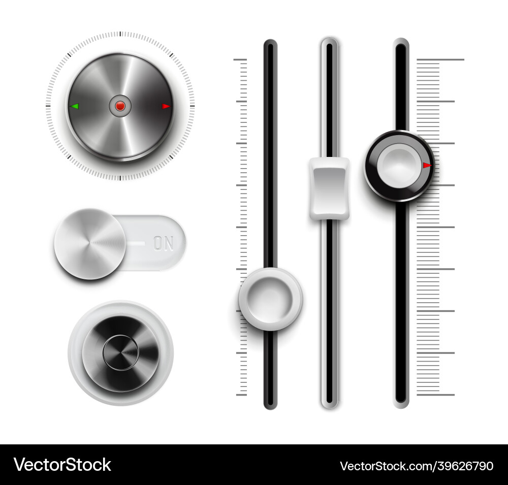 Dashboard Control Elements vector image