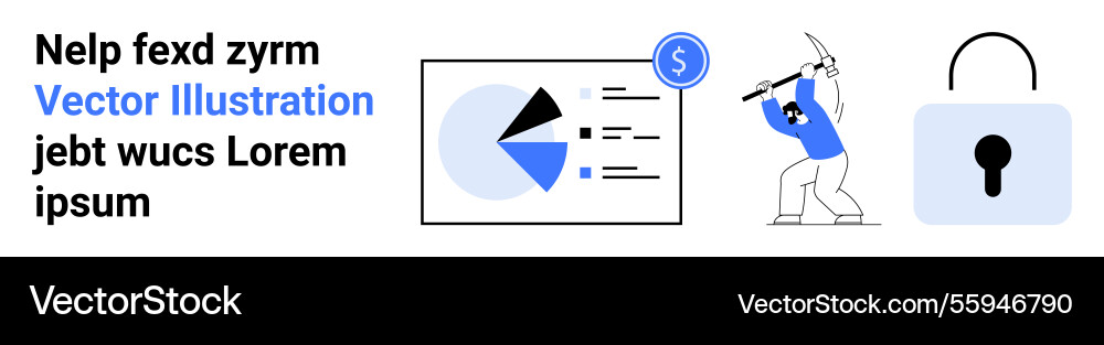 Data analytics cryptocurrency mining and secure vector image