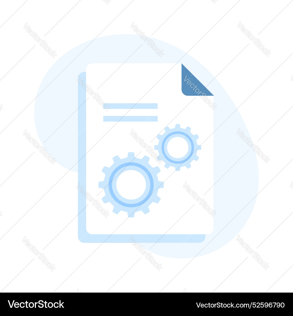 Document setting Vector Image