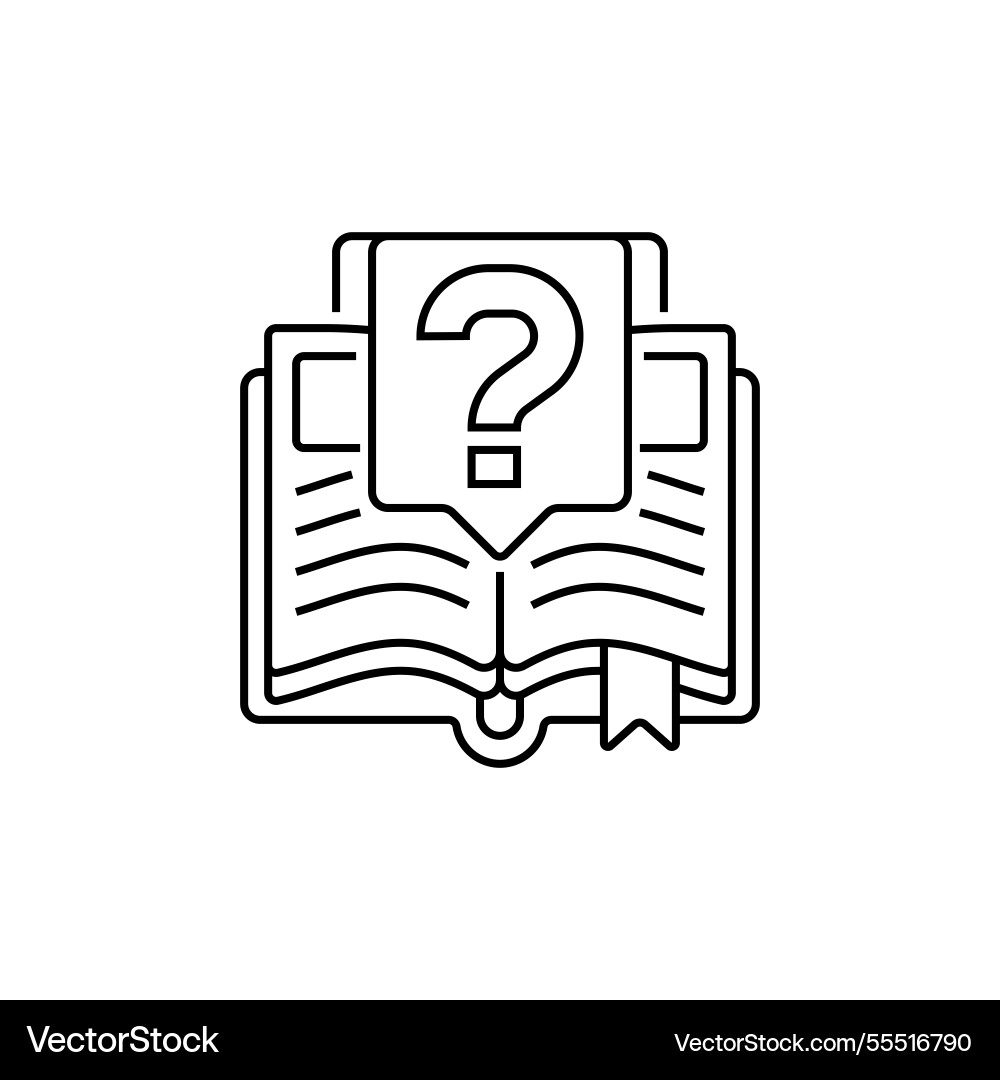 Faq line icon linear style sign for mobile Faq line icon linear style sign for mobile Vector Image