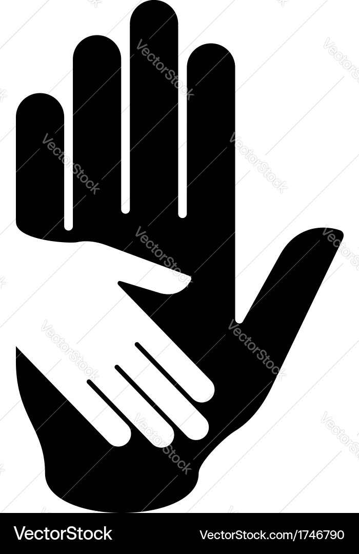 Helping hand Royalty Free Vector Image - VectorStock